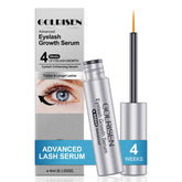 Golrisen Eyelash Serum bottle close-up showing premium packaging for natural growth.
