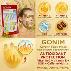 GONIM retinol-peptides formula brightens and supports collagen synthesis.