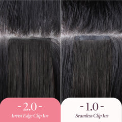 GOO GOO clip-in extensions show 16inch length for fuller styling