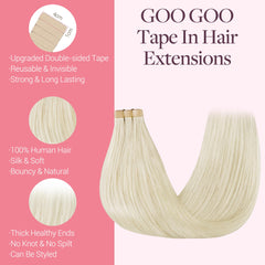 GOO GOO Remy hair texture soft and smooth for easy styling.