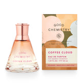 Good Chemistry Coffee Cloud bottle on a vanity with bergamot and espresso notes.