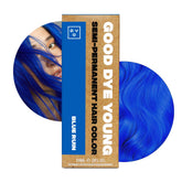 Good Dye Young Blue Ruin bottle pour reveals vibrant semi-permanent color for quick styling