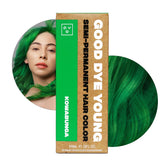Good Dye Young Kowabunga green dye bottle shows vibrant vegan color.