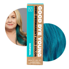 Good Dye Young Narwhal Teal bottle close-up showing vibrant color for temporary styling.