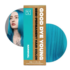 Good Dye Young Narwhal teal color deposit delivers vibrant fade-friendly color.