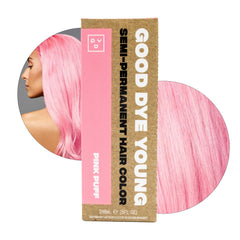Good Dye Young Pink Puff bottle ready for vibrant, conditioning color.