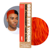 Good Dye Young Riot Orange streaks give vivid semi-permanent color.