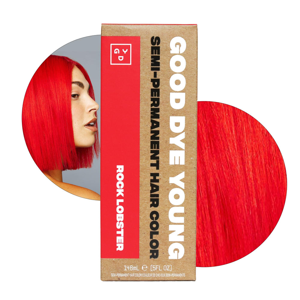 Good Dye Young Rock Lobster packaging with vibrant orange semi-permanent color for home use.