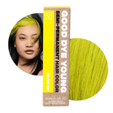 Good Dye Young Glow On Yellow application shows vibrant, bold yellow color for festival-ready looks.