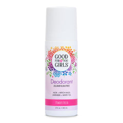 Good For You Girls aluminum-free deodorant soft powder bottle for kids and teens.