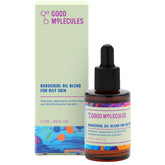 Good Molecules Bakuchiol Oil bottle shows fast-absorbing hydration for oily skin.