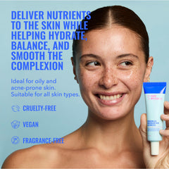 Good Molecules Hydrating Gel Moisturizer texture close-up showing a refreshing water-based feel.