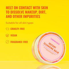 Good Molecules balm massaged on dry skin to dissolve makeup.