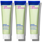 Good Molecules Lightweight Daily Moisturizer bottle on vanity shows light hydration for daily skin prep