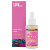 Good Molecules Mandelic Acid Serum bottle for gentle exfoliation and hydration.
