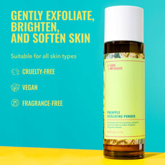 Pineapple Exfoliating Powder pour shows simple mixing to form a creamy foam.