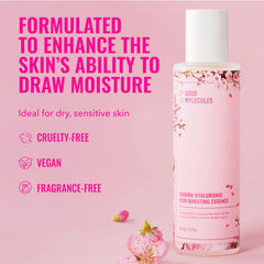 Good Molecules bottle pump demonstrates easy, mess-free application for hydration.