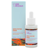 Good Molecules Super Peptide Serum bottle close-up for firmer, hydrated skin