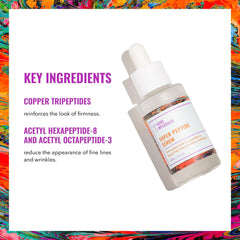 Good Molecules Super Peptide Serum Pack 2 close-up of peptide blend and copper tripeptides.