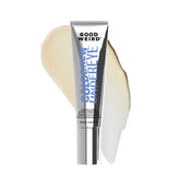 GOOD WEIRD Cold Brew Undereye Serum application close-up showing the cooling wand for a refreshed look.