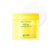 GOODAL Green Tangerine Vita C Toner Pads in a yellow pot, hydrating daily use.