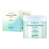 GOODAL Heartleaf pad packaging close-up for calm, balanced skin.