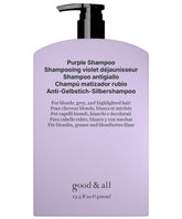 GOOD&ALL Purple Shampoo bottle pour neutralizes brassy tones.