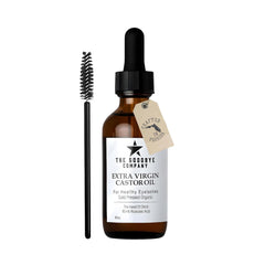 The Goodbye Company castor oil bottle-pour for clean lash line applications.