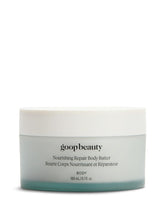 Goop Beauty Body Butter jar close-up highlighting rich hydration