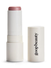 Goop Beauty Glow Skin Highlighter Stick Petal on cheeks for a soft pearlescent glow.