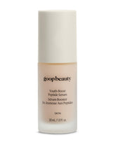 goop Beauty Serum bottle close-up highlighting hydrating, anti-aging benefits.