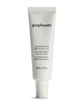 goop Beauty Summertone Bronzing Gel tube closeup showing creamy texture and glow