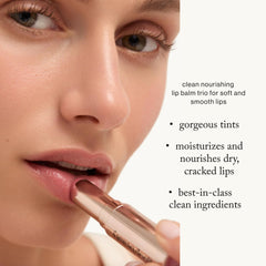 Goop tinted lip balm texture shows creamy glide for lips.