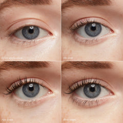 Goop Featherlash provides a deep ink-black coating for bold lash definition.