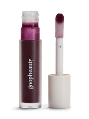goop Hydra-Barrier Fig swatch demonstrates sheer color and hydrating shine.