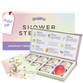 GOSSBY lavender shower steamer on shower floor for soothing start to your day