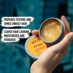 Got2b Defiant Shine Pomade packaging made from 100% recycled materials.