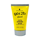 Got2B Glued styling glue bottle in a 6-pack showing strong hold for bold spikes.