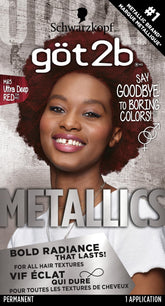 Got2B Metallics Deep Red tube close-up for vibrant metallic color at home.