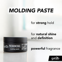 Got2B Phenomenal Moulding Paste styling in progress for a classic groomed look.