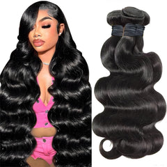 Gotcosy 20-inch body wave bundles showing Brazilian virgin hair for instant volume