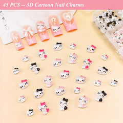 GOTPE 3D flowers charm adds playful nail accents.