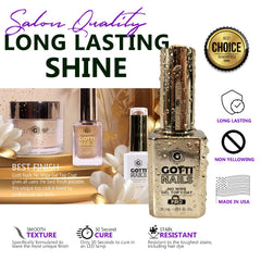 Gotti Nails Gel Top Coat Non Yellowing keeps nails crystal clear