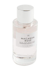 Gourmand Macaron Rose bottle pour, long-lasting floral scent for hair and body.