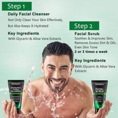 GOWLAVER scrub container shows exfoliation to reveal smoother skin.