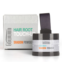 gowwim root touch up powder bottle providing instant coverage for thinning areas.