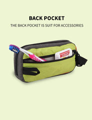 GOX Travel Small Toiletry Bag green center pocket with waterproof zipper keeps small items secure