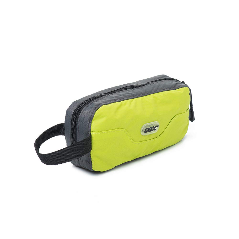 GOX Travel Small Toiletry Bag green main compartment keeps bottles organized while on the go