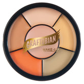 Graftobian Corrector Wheel Light Pink Highlight counteracts gray tones for brighter under-eye areas.