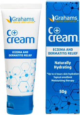 Grahams Natural C+ Eczema Cream tube for easy application